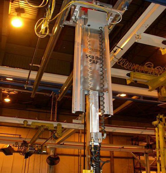 Roll handling vertical mast manipulator